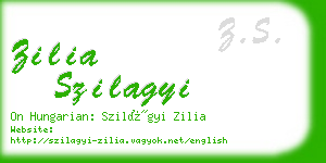 zilia szilagyi business card